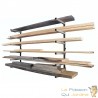 Étagère Murale Charge Lourde 6 Niveaux Rack Cantilever Bois et Tubes 300 kg