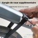 2 Supports Muraux Vélo Blanc Design Charge Max 25 kg avec Sangle de Maintien
