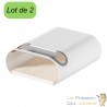 Lot de 2 Supports Muraux Vélo Blancs Design Charge Max 50 kg (25 kg/unité)