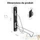 Lot de 2 : Range-Vélo Mural Rabattable Pivotant Charge Max 35 kg pour VTT & VAE