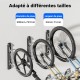 Lot de 2 : Range-Vélo Mural Rabattable Pivotant Charge Max 35 kg pour VTT & VAE