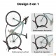 Lot de 3 : Range-Vélo Vertical de Sol Autoporteur 24-29 pouces Charge 30 kg Sans Perçage
