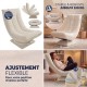 Fauteuil Relax Pivotant 360° Crème Velours Côtelé Dossier Réglable 5 Positions Pliable