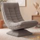 Fauteuil Relax Pivotant 360° Taupe Velours Côtelé Dossier Réglable 5 Positions Pliable