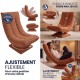 Lot de 2 : Fauteuil Relax Pivotant 360° Terracotta Velours Côtelé Dossier Réglable 5 Positions Pliable