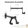 Lot de 3 Range-Vélos Muraux Orientables Charge 75 kg (3x25 kg) Supports Acier avec Sangling