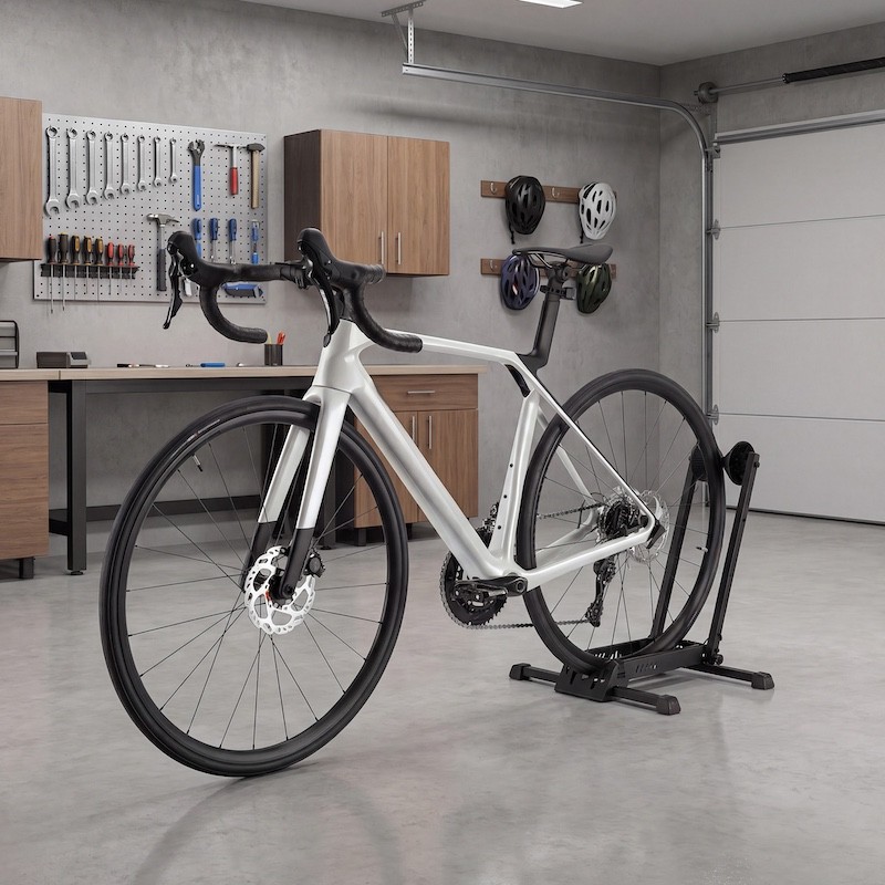 Support Vélo Autoportant Pliable par Roue Arrière 450x365x540 mm Charge Max 35 kg