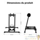 Lot de 2 Supports Vélos Autoporteurs Pliables par Roue Arrière 450x365x540 mm Charge 70 kg (2x35 kg)