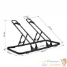 Lot de 2 Râteliers Vélos Doubles Modulaires Au Sol pour 4 Vélos 12 à 29 Pouces Acier SPCC
