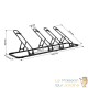 Lot de 2 : Râtelier Vélo Au Sol Modulaire 4 Places 1600x370x420 mm pour Roues 12 à 29 Pouces Acier SPCC