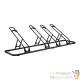 Lot de 2 : Râtelier Vélo Au Sol Modulaire 4 Places 1600x370x420 mm pour Roues 12 à 29 Pouces Acier SPCC