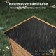Armoire de Jardin en Bois d'Épicéa 870x465x1600 mm Abri à Outils 3 Compartiments Portes à Lamelles et Toit Bitumé