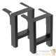 Pied de Table Basse / Chevet en Profil Carré 300x240x430 mm Acier Revêtement Poudre Noir