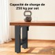 Pied de Table Basse / Chevet en Profil Carré 300x240x430 mm Acier Revêtement Poudre Noir