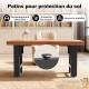 Pied de Table Basse / Chevet en Profil Carré 300x240x430 mm Acier Revêtement Poudre Noir