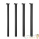 Lot de 4 Pieds de Table Réglables 870x60 mm en Acier Noir Piètement Bar Plan de Travail