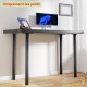 Lot de 4 Pieds de Table Réglables 870x60 mm en Acier Noir Piètement Bar Plan de Travail