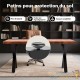 Pied de Table en Forme de X 600x40x720 mm Acier Revêtement Poudre Noir Piètement Bureau