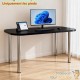 Lot de 4 Pieds de Table Réglables 870x60 mm en Acier Chromé Piètement Bar Plan de Travail