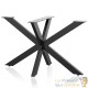 Pied de Table Spider Forme Araignée 120x71x68 cm Acier Revêtement Poudre Noir Piètement Bureau