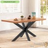 Pied de Table Spider Forme Araignée 120x71x68 cm Acier Revêtement Poudre Noir Piètement Bureau