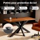 Pied de Table Spider Forme Araignée 120x71x68 cm Acier Revêtement Poudre Noir Piètement Bureau