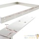 Pied de Table en Acier Inoxydable V2A 800x80x730 mm Capacité 200 kg Patins en Feutre Piètement Bureau