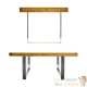 Pied de Table en Acier Inoxydable V2A 800x80x730 mm Capacité 200 kg Patins en Feutre Piètement Bureau