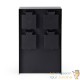 Multiprise de Jardin Quadruple 4 Prises 147x70x230 mm Forme Carrée Acier Inox Noir IP44