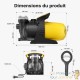 Pompe d'Arrosage de Jardin Électrique 1200W Refoulement 48 m Profondeur 8 m avec Préfiltre