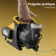 Pompe d'Arrosage de Jardin Électrique 1200W Refoulement 48 m Profondeur 8 m avec Préfiltre