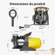 Pompe d'Arrosage de Jardin Électrique 1200W Refoulement 48 m Profondeur 8 m avec Préfiltre
