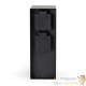 Borne Multiprise de Jardin 2 Prises avec Minuterie 147x83x230 mm Forme Carrée Acier Inox Noir IP44