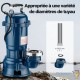 Pompe Submersible Électrique Eaux Chargées 1100W 16200 l/h Refoulement 8 m avec Tuyau 20 m