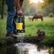 Pompe d'Arrosage de Jardin Électrique 1200W Refoulement 48 m Profondeur 8 m Corps Inox avec Préfiltre
