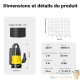 Pompe d'Arrosage de Jardin Électrique 1200W Refoulement 48 m Profondeur 8 m Corps Inox avec Préfiltre