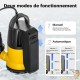 Pompe d'Arrosage de Jardin Électrique 1200W Refoulement 48 m Profondeur 8 m Corps Inox avec Préfiltre