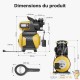 Station d'Eau Domestique 1000W 3500 l/h Refoulement 44 m Aspiration 8 m Réservoir Fer 19 l